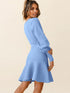 'Raine' Lantern Sleeve Sweater Dress - Celes Fashion